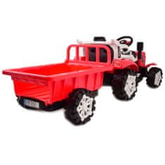 Super-Toys AKUMULÁTOROVÝ TRAKTOR S PRÍVESOM, MÄKKÉ SEDADLO, /HSD6601