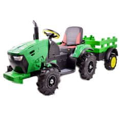 Super-Toys MEGA TRAKTOR S PRÍVESOM, PNEUMATICKÉ KOLESÁ, MÄKKÉ SEDADLO, DIAĽKOVÉ OVLÁDANIE, MODERNÝ PANEL, FUNKCIA HOJDANIA/TT990D