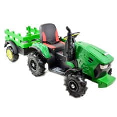 Super-Toys MEGA TRAKTOR S PRÍVESOM, PNEUMATICKÉ KOLESÁ, MÄKKÉ SEDADLO, DIAĽKOVÉ OVLÁDANIE, MODERNÝ PANEL, FUNKCIA HOJDANIA/TT990D