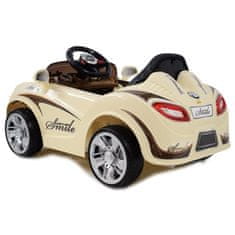 Super-Toys NAJNOVŠÍ ROADSTER SMILE, DVA MOTORY, KĽÚČ, MÄKKÉ SEDADLO, MÄKKÉ KOLESÁ/HL938