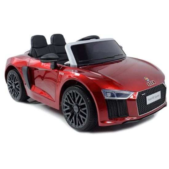 Super-Toys NAJNOVŠIE ORIGINÁLNE AUDI R8 LICENCOVANÉ MÄKKÉ SEDADLO, MÄKKÉ KOLESÁ SUPER KVALITA/R8