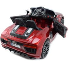 Super-Toys NAJNOVŠIE ORIGINÁLNE AUDI R8 LICENCOVANÉ MÄKKÉ SEDADLO, MÄKKÉ KOLESÁ SUPER KVALITA/R8