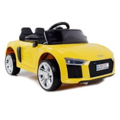 Super-Toys NAJNOVŠIE ORIGINÁLNE AUDI R8 LICENCOVANÉ MÄKKÉ SEDADLO, MÄKKÉ KOLESÁ SUPER KVALITA/HL1818