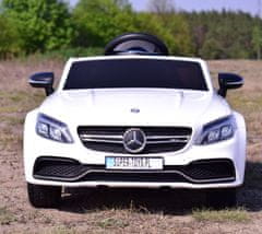 Super-Toys MERCEDES C 63 S KUPÉ, MÄKKÉ SEDADLÁ , MÄKKÉ KOLESÁ, ESW SYSTÉM, 5-BODOVÉ BEZPEČNOSTNÉ PÁSY /QY-1588