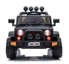 Super-Toys MEGA JEEP FULLTIME, 4X4, POHON 1X12V, POMALÝ ŠTART/MÄKKÉ KOLESÁ, FUNKCIA HOJDANIAEXCLUSIVE/7588