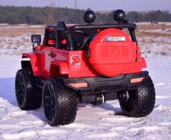 Super-Toys MEGA JEEP 4X4, MÄKKÉ KOLESÁ, MÄKKÉ SEDADLO, FUNKCIA HOJDANIA SUPER HIT/LT828