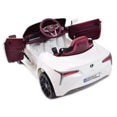 Super-Toys ORIGINÁL LEXUS LC500 V NAJLEPŠEJ VERZII, MÄKKÉ KOLESÁ, MÄKKÉ SEDADLO/JE1618