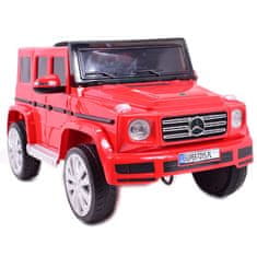 Super-Toys MERCEDES G500 BATÉRIA MÄKKÉ EVA KOLESÁ, MÄKKÉ SEDADLO, LAKOVANÁ PLNÁ VÝBAVA/JJ2077