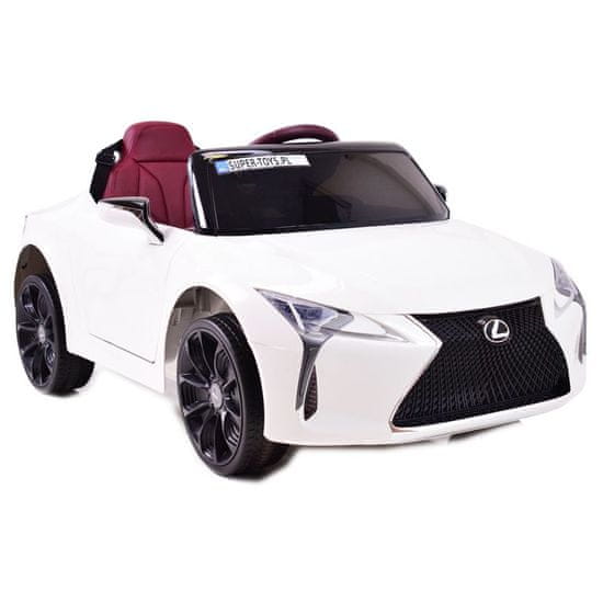 Super-Toys ORIGINÁL LEXUS LC500 V NAJLEPŠEJ VERZII, MÄKKÉ KOLESÁ, MÄKKÉ SEDADLO/JE1618