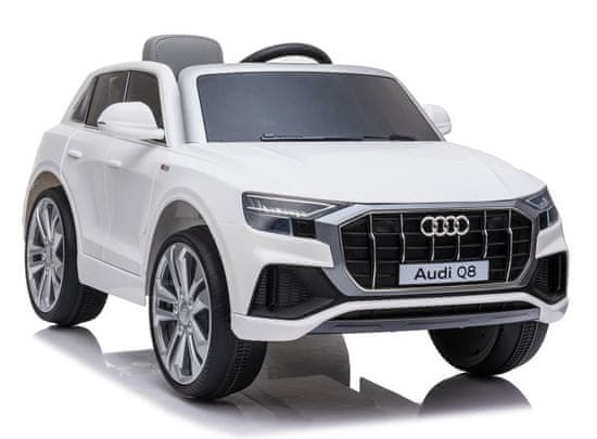 Super-Toys ORIGINÁL AUDI Q8 V NAJLEPŠEJ VARIANTE, MÄKKÉ KOLESÁ, MÄKKÉ SEDADLÁ/JJ2066