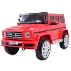 Super-Toys MERCEDES G500 BATÉRIA MÄKKÉ EVA KOLESÁ, MÄKKÉ SEDADLO, LAKOVANÁ PLNÁ VÝBAVA/JJ2077