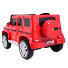 Super-Toys MERCEDES G500 BATÉRIA MÄKKÉ EVA KOLESÁ, MÄKKÉ SEDADLO, LAKOVANÁ PLNÁ VÝBAVA/JJ2077