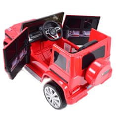 Super-Toys MERCEDES G500 BATÉRIA MÄKKÉ EVA KOLESÁ, MÄKKÉ SEDADLO, LAKOVANÁ PLNÁ VÝBAVA/JJ2077