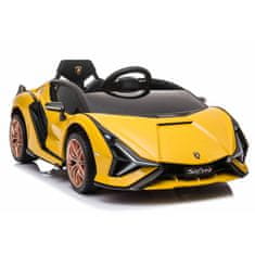 Super-Toys ORIGINÁL LAMBORGHINI SIAN, MÄKKÉ KOLESÁ, MÄKKÉ SEDADLO, FUNKCIA HOJDANIA - PLNÁ VÝBAVA /QLS6388