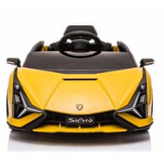 Super-Toys ORIGINÁL LAMBORGHINI SIAN, MÄKKÉ KOLESÁ, MÄKKÉ SEDADLO, FUNKCIA HOJDANIA - PLNÁ VÝBAVA /QLS6388