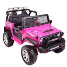 Super-Toys VEĽKÝ DZIP 4X4 HRUBÁ RÝCHLOSŤ, FUNKCIA HOJDANIA, KUFOR, FM RÁDIO, MÄKKÉ KOLESÁ/XMX-617