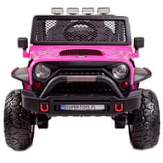 Super-Toys VEĽKÝ DZIP 4X4 HRUBÁ RÝCHLOSŤ, FUNKCIA HOJDANIA, KUFOR, FM RÁDIO, MÄKKÉ KOLESÁ/XMX-617