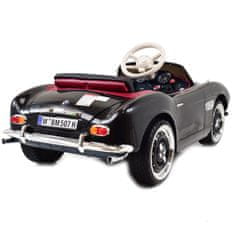 Super-Toys ORIGINÁL BMW 507, MÄKKÉ KOLESÁ, MÄKKÉ SEDADLO, FUNKCIA HOJDANIA, PLNÁ VÝBAVA/SX1938