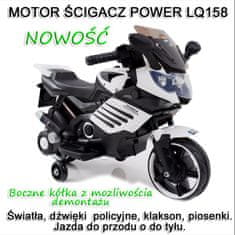 Super-Toys MOTORKA RACER POWER 158 - PRVÁ DETSKÁ MOTORKA, MÄKKÉ SEDADLO, MÄKKÉ KOLESÁ EVA/LQ158