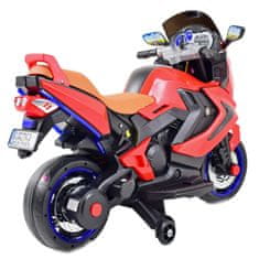 Super-Toys NAJNOVŠÍ PRETEKÁRSKY MOTOCYKEL, SVIETIACE KOLESÁ, PANEL, ZVUKY, KOŽA/3188FL