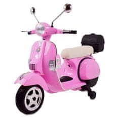 Super-Toys ORIGINÁL VESPA PX150, MÄKKÉ KOLESÁ, MÄKKÉ SEDADLO, KUFOR/PX150