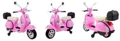 Super-Toys ORIGINÁL VESPA PX150, MÄKKÉ KOLESÁ, MÄKKÉ SEDADLO, KUFOR/PX150