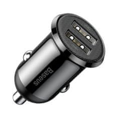 BASEUS Grain Pro autonabíjačka 2x USB 4.8A, čierna