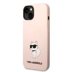 Karl Lagerfeld Zadný kryt Liquid Silicone Choupette NFT pre iPhone 14 Plus Pink