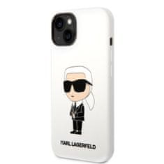 Karl Lagerfeld Zadný kryt Liquid Silicone Ikonik NFT pre iPhone 14 Plus White