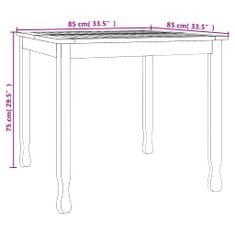 Petromila vidaXL Záhradný jedálenský stôl 85x85x75 cm tíkové masívne drevo