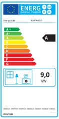 Tim Sistem sporák na TP NORTH ECO P 8,73 kW, čierny