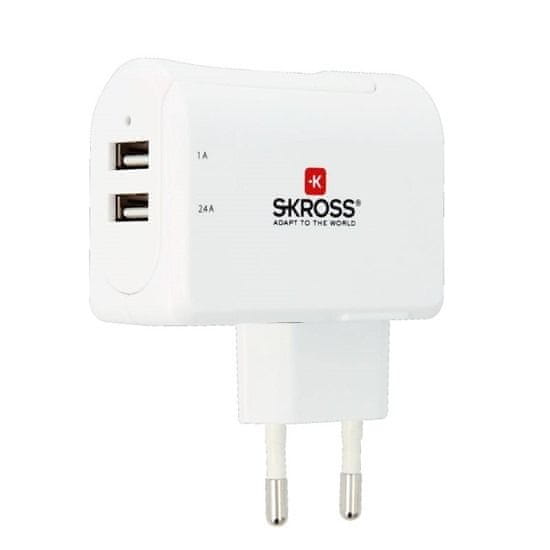 Skross Euro USB nabíjací adaptér, 3400 mA, 2× USB výstup DC52