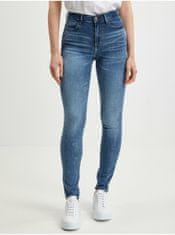 Guess Modré dámske skinny fit džínsy Guess 1981 26/31