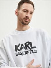 Karl Lagerfeld Biela pánska mikina KARL LAGERFELD XL