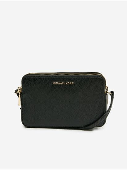 Michael Kors Čierna dámska kožená crossbody kabelka Michael Kors Camera Xbody