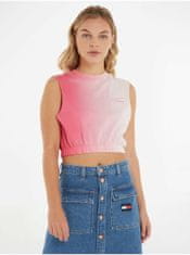 Tommy Jeans Ružový dámsky crop top Tommy Jeans XS