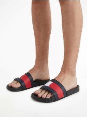 Tommy Hilfiger Sandále, papuče pre mužov Tommy Hilfiger - čierna, červená, tmavomodrá 40