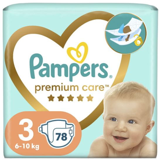 Pampers Premium Care plienky veľ. 3 (78 ks plienok) 6-10 kg