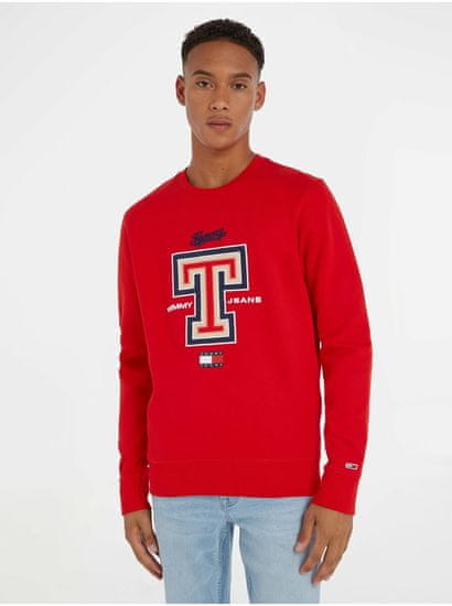 Tommy Jeans Mikiny bez kapuce pre mužov Tommy Jeans - červená