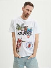 Guess Biele pánske tričko Guess Nautica Collage S