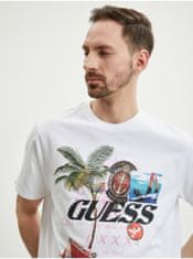 Guess Biele pánske tričko Guess Nautica Collage S