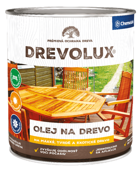 Chemolak DREVOLUX - Impregnačný olej na drevo 0,6 L orech