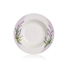 Banquet Tanier porcelánový hlboký LAVENDER 21,6, súprava 6 ks