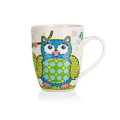 Banquet Hrnček keramický OWLS 330 ml, súprava 6 ks