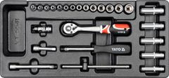 YATO Vložka do zásuvky - kľúče nástrčné 25ks 3,5-14mm