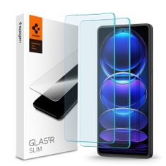 Spigen Ochranné Tvrdené Sklo Glas.Tr Slim 2-Pack Xiaomi Redmi Note 12 Pro 5G / 12 Pro+ Plus 5G / Poco X5 Pro 5G Clear