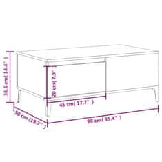 Vidaxl Konferenčný stolík dub sonoma 90x50x36,5 cm spracované drevo