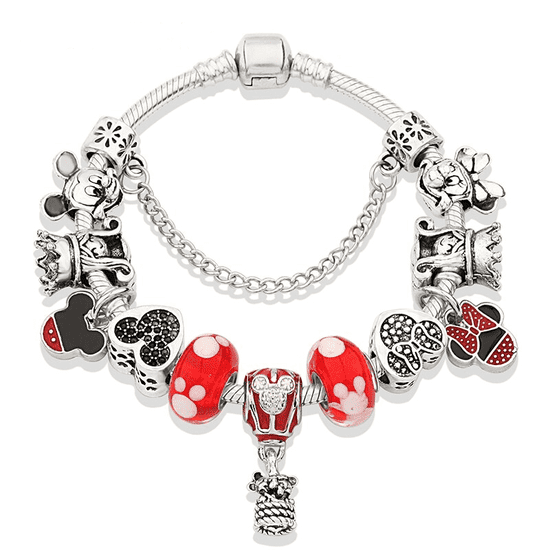 SILVER STAR Náramek ve stylu A´la PANDORA – Mickey Minnie / P10929-911-1/V - 22