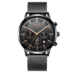 Lige Pánske hodinky- čierna - 9877-1 + darček ZADARMO
