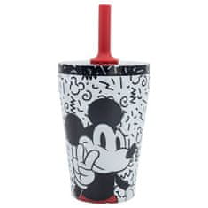 Stor Nerezový termo pohár so silikónovou slamkou MICKEY MOUSE, 360ml, 74398